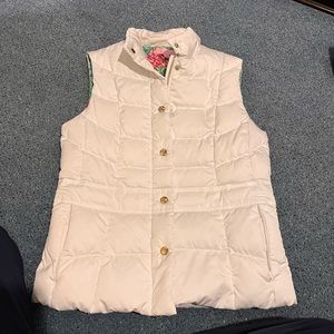 Lilly Pulitzer white puffer vest size small
